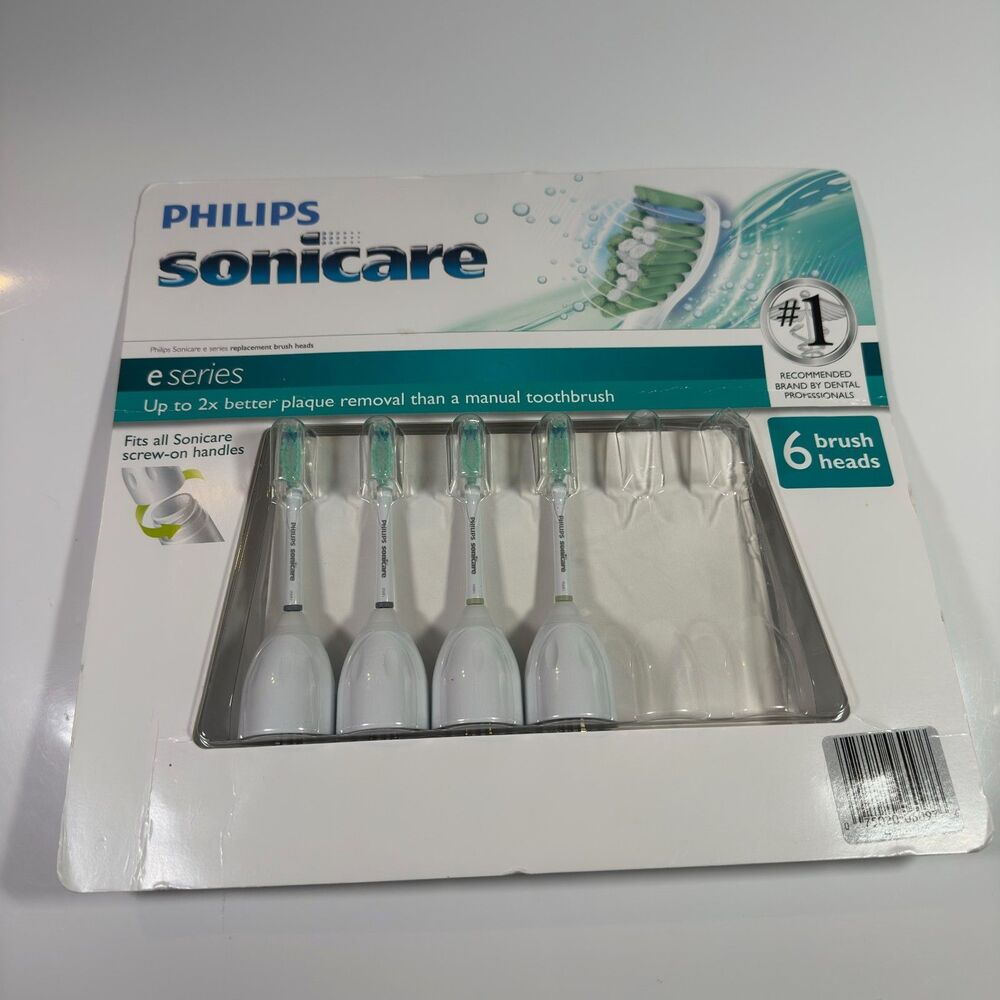 Philips Sonicare HX7026/40 e-Series Replacement Brush Heads 6-Pack - 4 in Total
